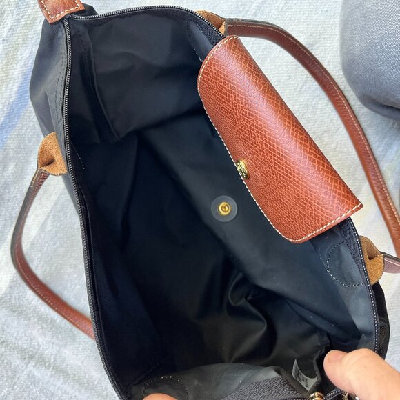 LONGCHAMP "Le Pliage - 'Shopping' - Modele Depose" - 11" height VVGUC - Picture 7 of 16